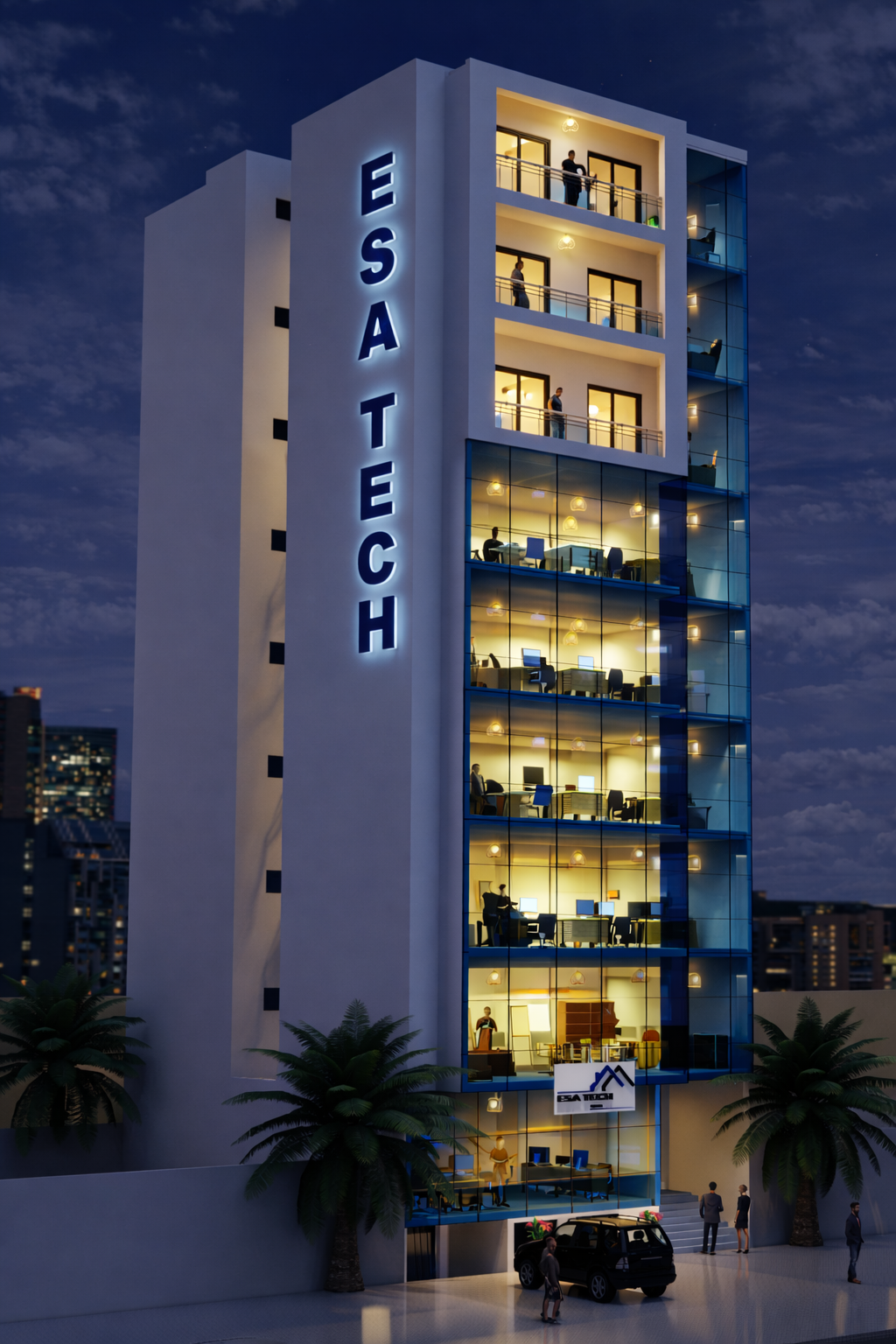 ESATECH Expertise - Futuristic vision of the Dakar headquarters