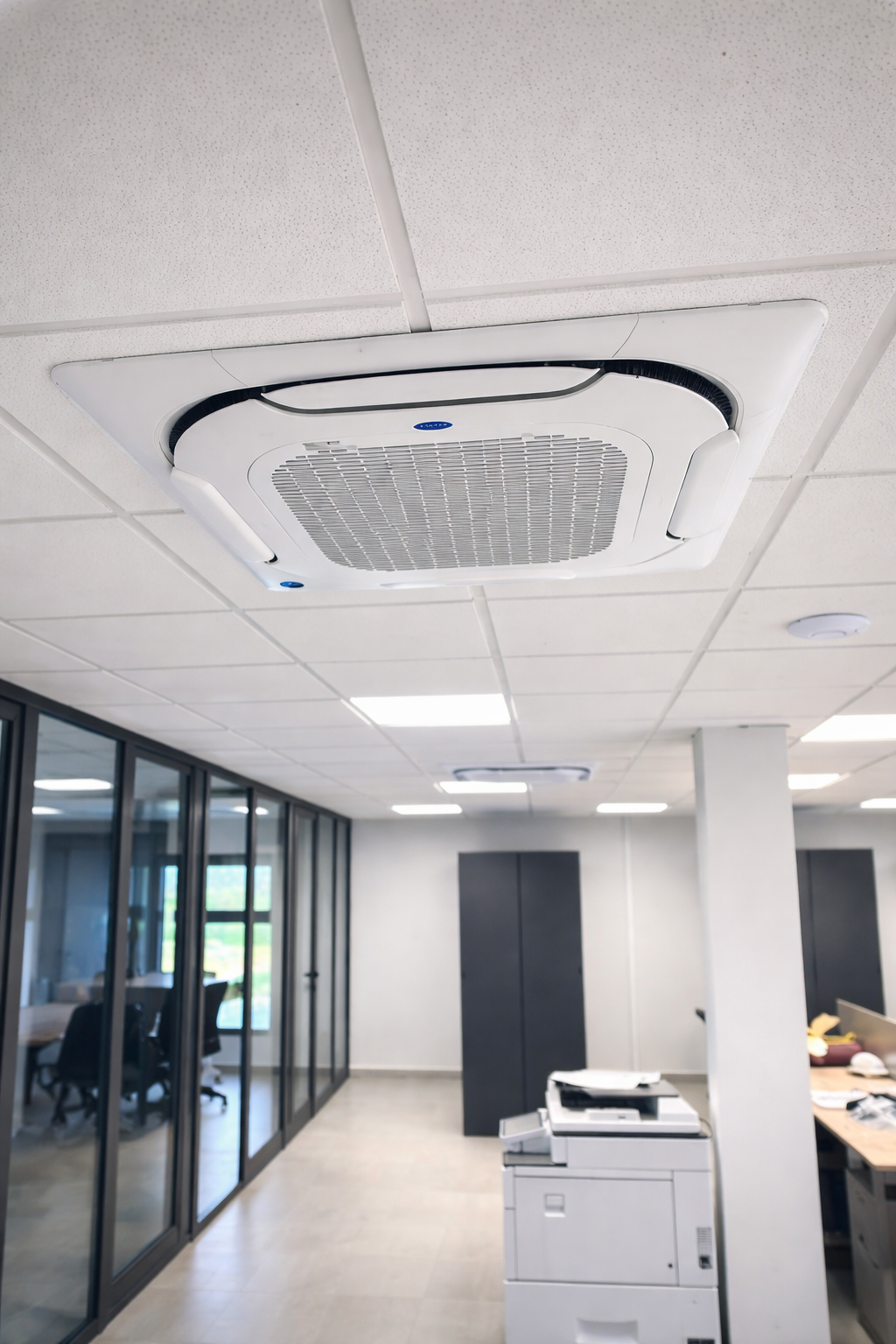 Ceiling cassette Air Conditioning installed by ESATECH